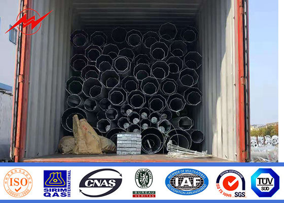 15m 1200Dan 2000dan galvanisierte Stahlstrommast für äußere Verteilungs-Linie