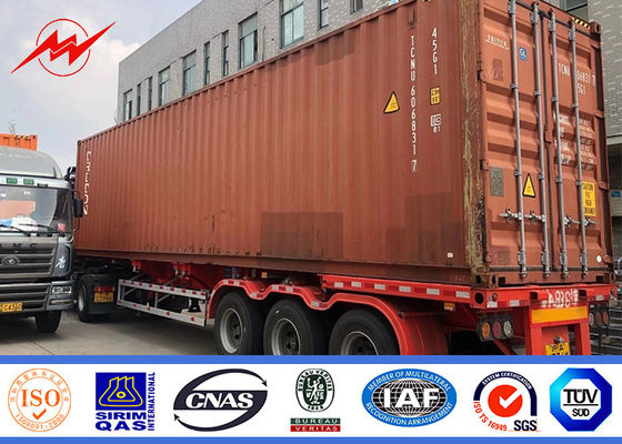 60ft 65ft Bitumen-Beerdigungs-Art galvanisierte Stahl- Röhren-Polen für Getriebe