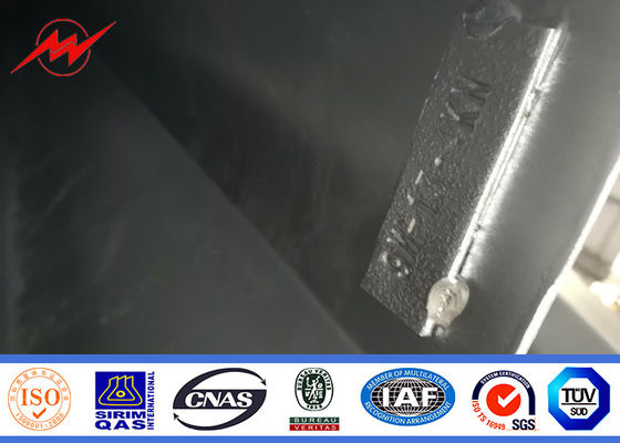 14m 1600 Dan Conical Hot Dip Galvanized Pole mit dem 2.5m Längen-Querarm
