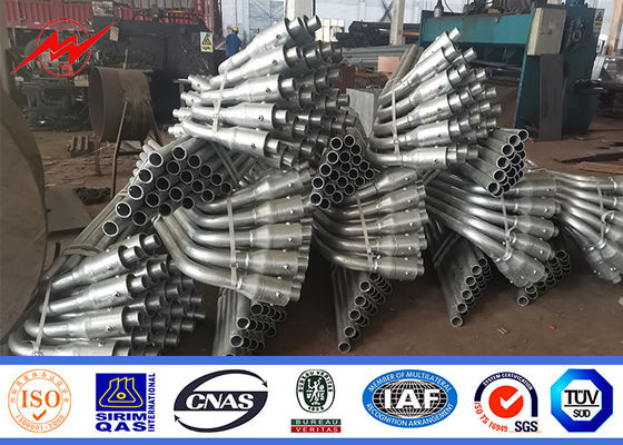 Zertifikat-heißes Bad-Galvanisations-Doppelt-Arm-StraßenlaternePole ISO-12meter