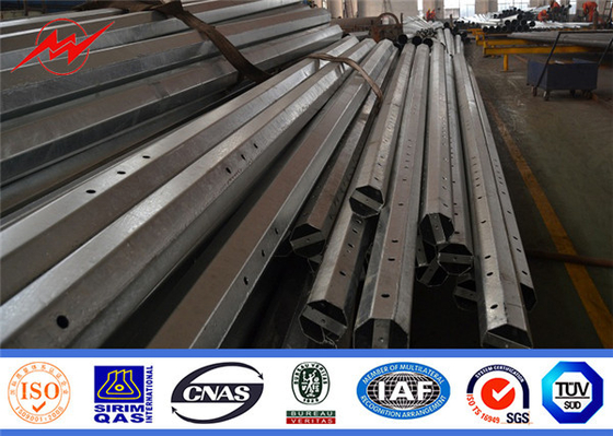 12m Q345 3mm Stahlstrommast-heißes Bad galvanisierte