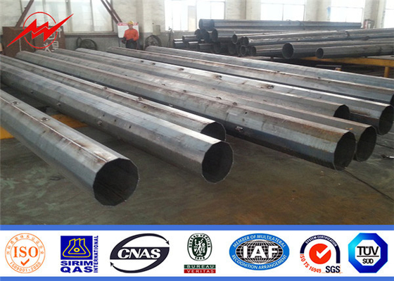 12m Q345 3mm Stahlstrommast-heißes Bad galvanisierte