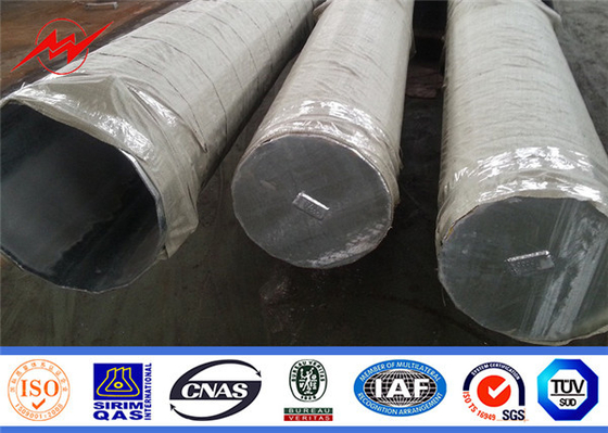 Hot Dip Galvanized Steel Power Poles 10kv - 550kv 300-1000 kg Konstruktionslast