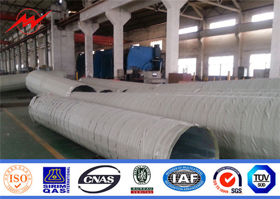 Hot Dip Galvanized Steel Power Poles 10kv - 550kv 300-1000 kg Konstruktionslast