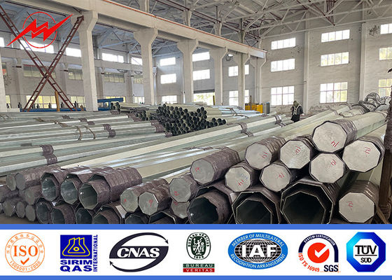 138kv Stromversorgung Übertragungsleitung Stahlrunder Strompfosten mit 355 Mpa Festigkeit