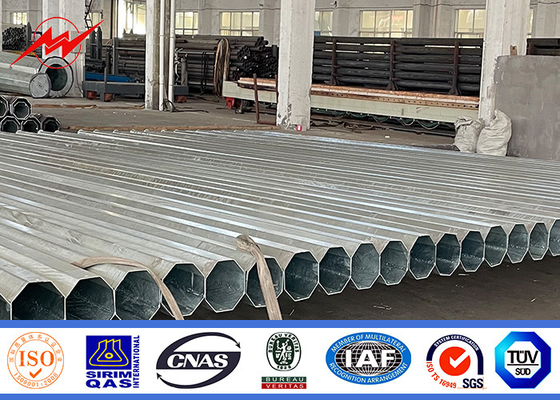 Hot Dip Galvanized Steel Power Line Pole Übertragungsmast ISO9001 160Km/H