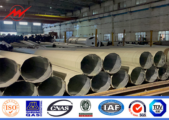 14m langer einseitiger Stahlstrompfosten mit nahtlosem Schweißen für ästhetische Anziehungskraft auf den Philippinen