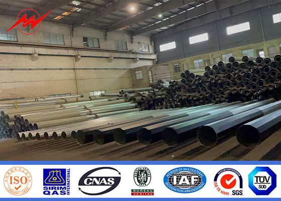 60ft Galvanized Steel Tubular Utility Power Pole Power Metal Teleskop