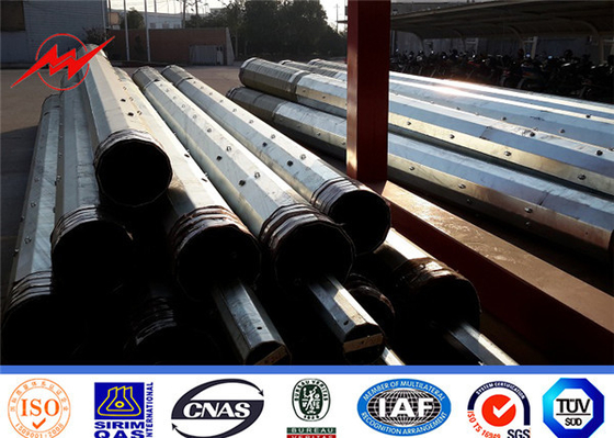 Hot Dip Galvanized Power Distribution Pole Elektrischer Stahl 35FT 40Ft