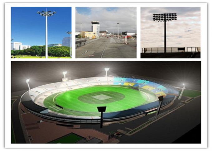 25m startende Mastpfosten-Seehafenbeleuchtung Stadions hohe mit Handkurbel 0