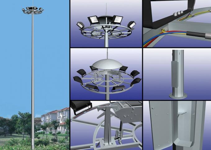 55m ourdoor Galvanisation heißen Bades hoher Mast Pole für Seehafenbeleuchtung 0