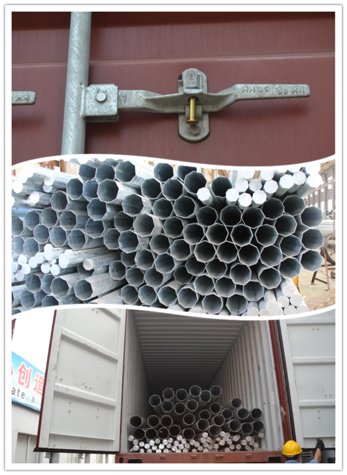 Pulverisieren Sie tarpered galvanisierten elektrischen ineinanderschiebenden Stahlpfosten der Beschichtung Hochspannung 1