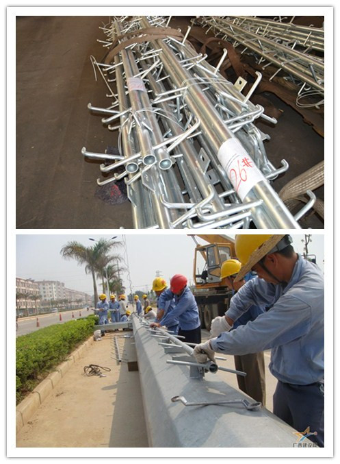 Gesponnene vorgespannter Beton-elektrische Pole-Galvanisations-Fernleitungs-Stahl-Pole-Verteilung 1