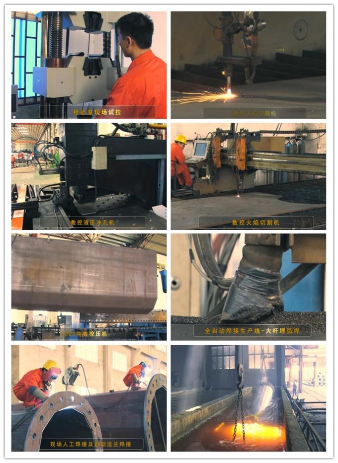 9m 12m 16m Milchstraßen-Stahlmast für Strom- und Signalübertragung mit kundenspezifischem Design 1